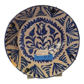 Mid 19th Century Spanish Ceramic Fajalauza Bowl From Granada For Sale