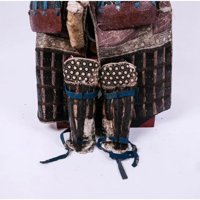 Japanese 18th Century, Japanese Edo Period Lacquer & Chain Mail Suit of Samurai Armor For Sale - Image 3 of 12