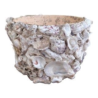 Coastal Sea Shell Planter or Cachepot For Sale