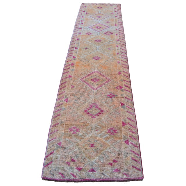 Orange 1960s Vintage Kurdish Runner For Sale - Image 8 of 12