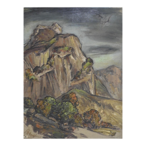 Early 20th Century Impressionist Rocky Mountain Landscape Painting