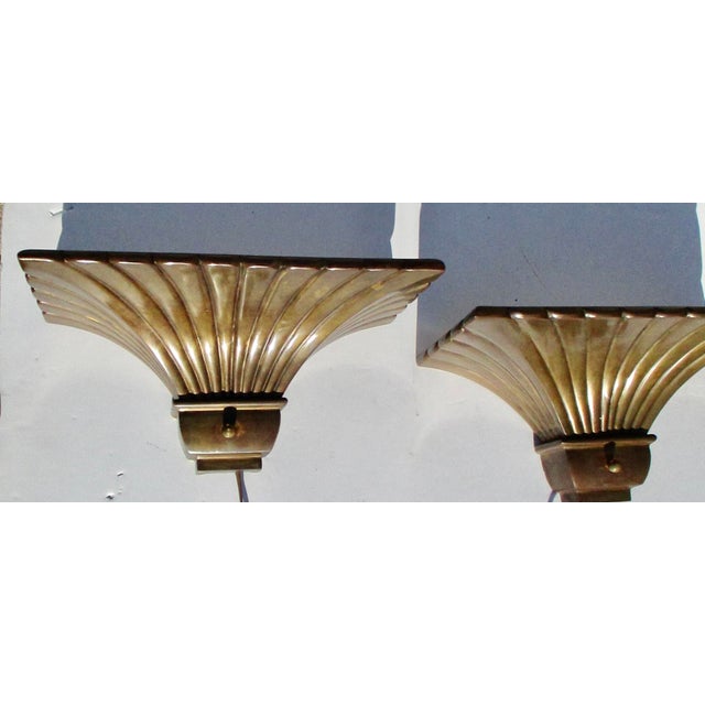 Metal 1979 Bronze Uplighter Sconces by Chapman - A Pair of 2 For Sale - Image 7 of 18