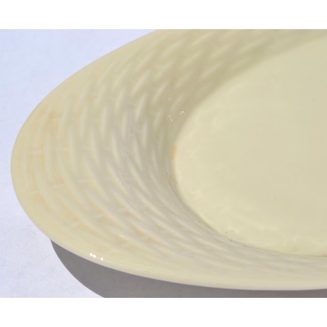Cream Mid-20th Century Lenox Special Oval Platter Basket Weave Pattern Fine Ceramic Ivory Porcelain For Sale - Image 8 of 14