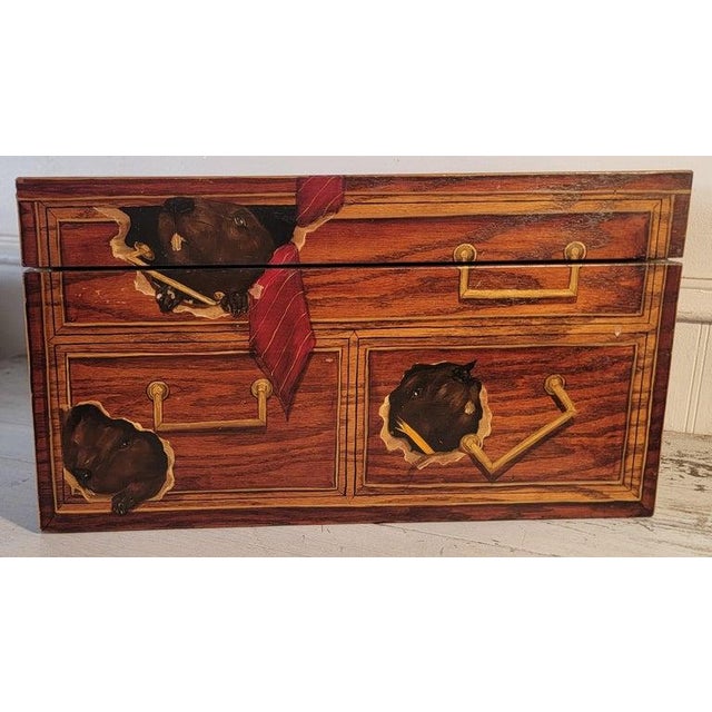 20Thc Original Painted Beavers Hand Made Box For Sale - Image 4 of 9