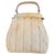 1950s High Quality Bakelite and Woven White Cotton Italian Hand-Bag For Sale - Image 4 of 17