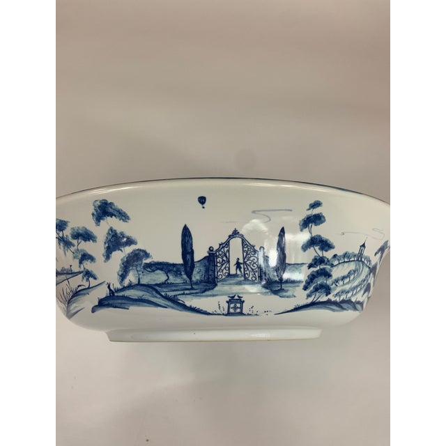 Juliska Country Estate Ceramic Serving Bowl in Delft Blue For Sale In New York - Image 6 of 6