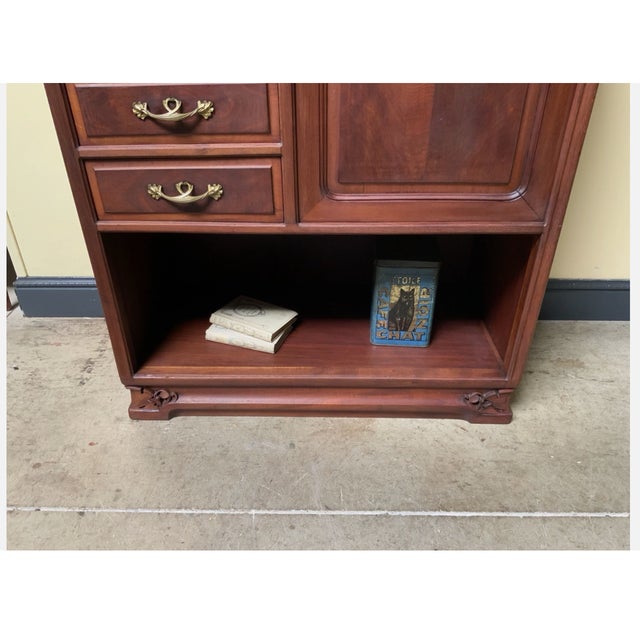 1910s Antique Art Nouveau Cabinet in Wood, 1910 For Sale - Image 5 of 15
