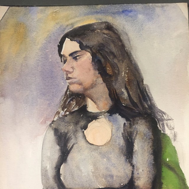 Original painting on heavy paper Unsigned unframed 15 x 22