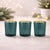 Contemporary Geometric Patterned Votive Holder (Set of 3) For Sale - Image 3 of 6