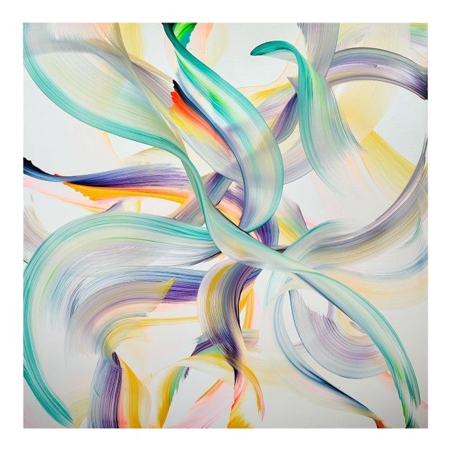 Contemporary Abstract Acrylic on Canvas "Don't Give Up" by Nikolaos Schizas For Sale