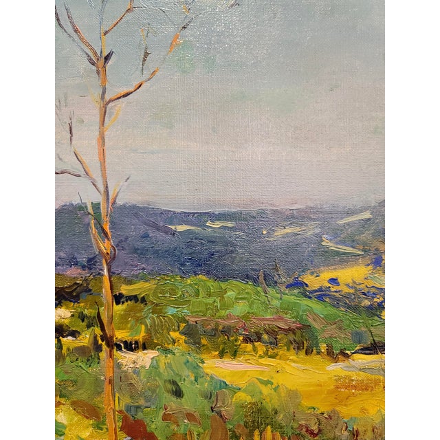 Abraham Bogdanove -The Lone Tree in a New England Landscape-1920s Oil Painting For Sale In Los Angeles - Image 6 of 11