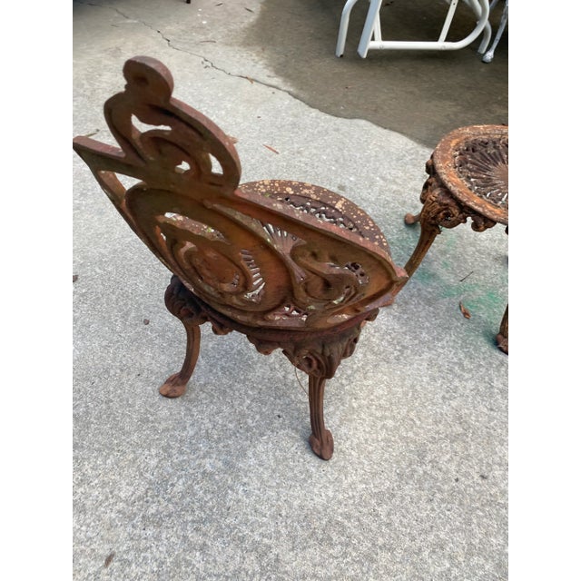 Metal Victorian Metal Outdoor Garden Chairs - Set of 2 For Sale - Image 7 of 10
