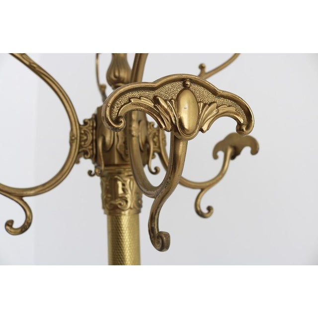 Italian Brass Coat Rack with Rotating Crown, 1960s For Sale - Image 6 of 15