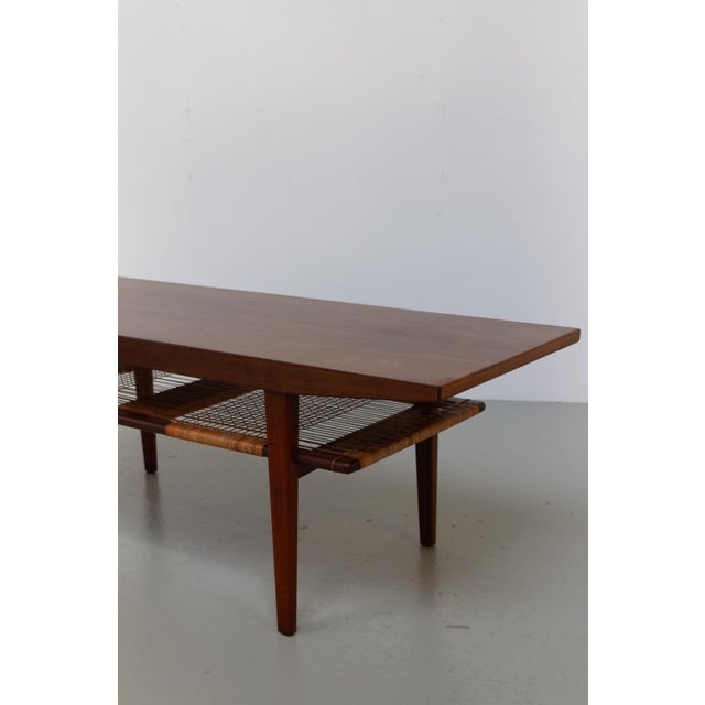 1960s Danish Walnut and Cane Coffee Table by Anton Kildeberg, 1960s For Sale - Image 5 of 18