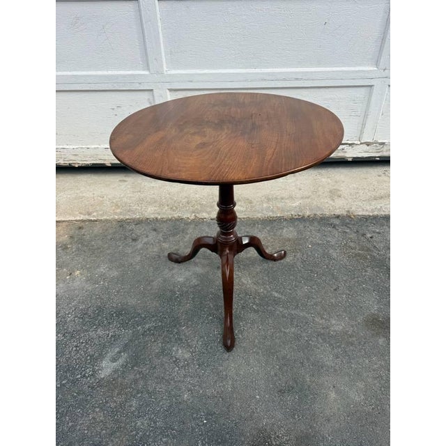 Early 20th Century Antique Georgian Queen Anne Style Bird Cage Tilt Top Side Table For Sale - Image 5 of 16
