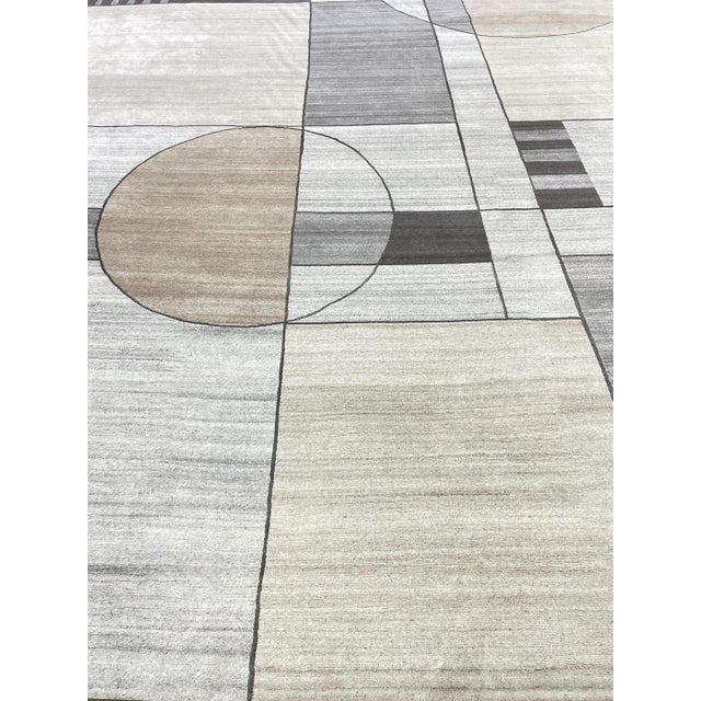 2020s Hand Knotted Modern Wool Rug. 09'00" X 12'03" For Sale - Image 5 of 7