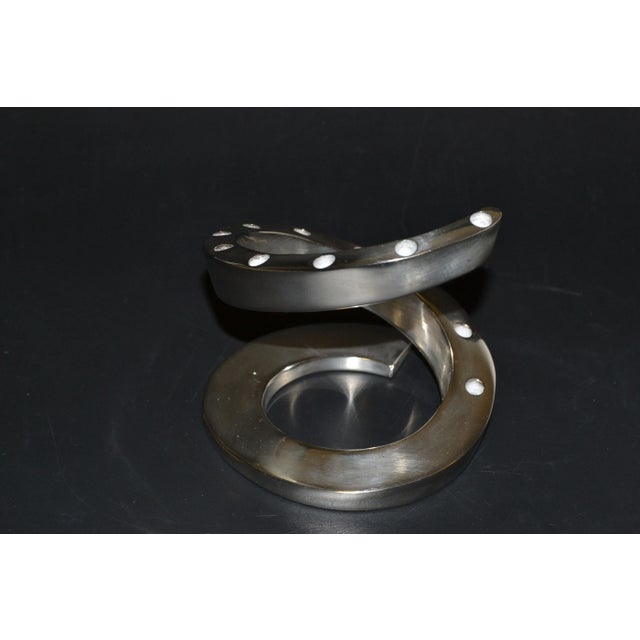 Dansk Designs France Silver-Plated Spiral Tapered Candlesticks, Candle Holder For Sale - Image 10 of 13