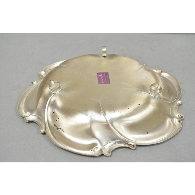 Vintage Caravelle Victorian Style Silver Plated Scalloped Serving Dish Bowl For Sale - Image 11 of 13