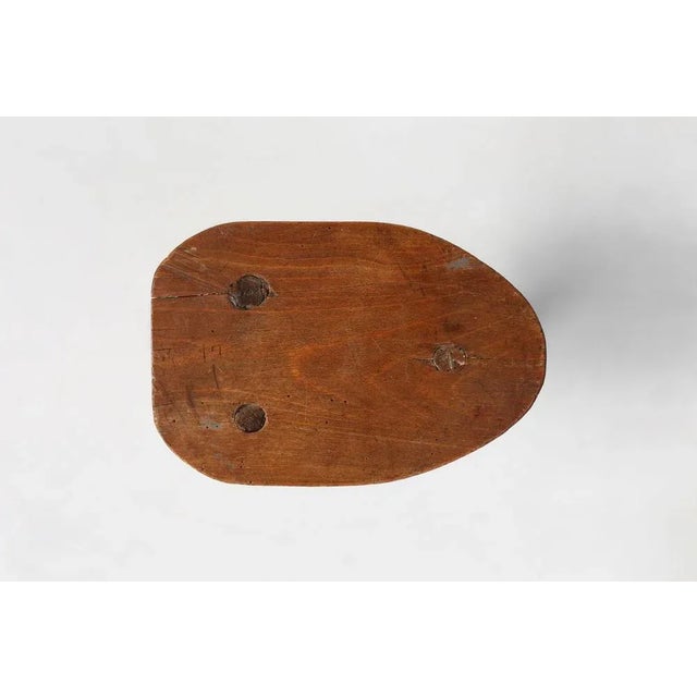 1920s Rustic Wooden Stool, 1920s For Sale - Image 5 of 11