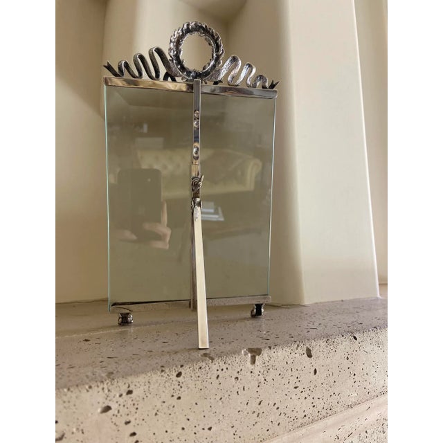 Vintage Ciardini 925 Sterling Silver Glass Picture Frames - Set of 2 For Sale - Image 4 of 14