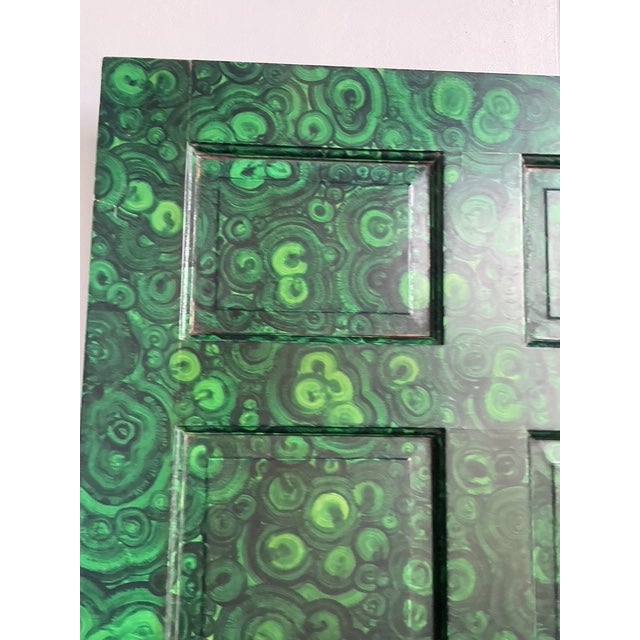 Vintage Boho Faux Finished Malachite Door For Sale - Image 10 of 13
