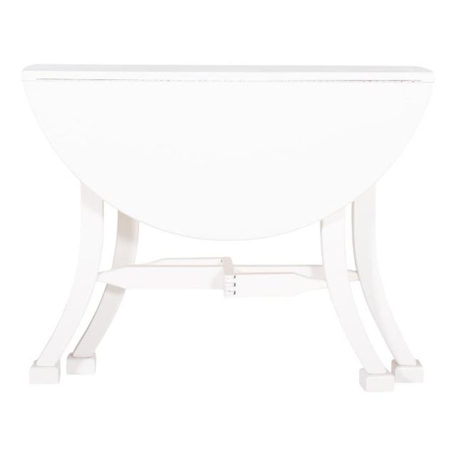 Portuguese White Painted Flap Table, 1920s For Sale - Image 10 of 10