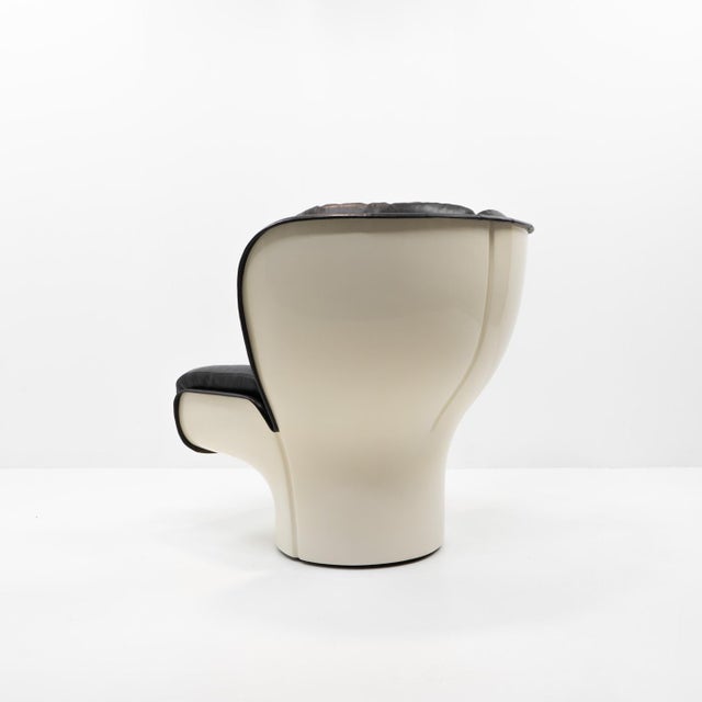 Black Italian Elda Lounge Chair by Joe Colombo, 1970s For Sale - Image 8 of 15