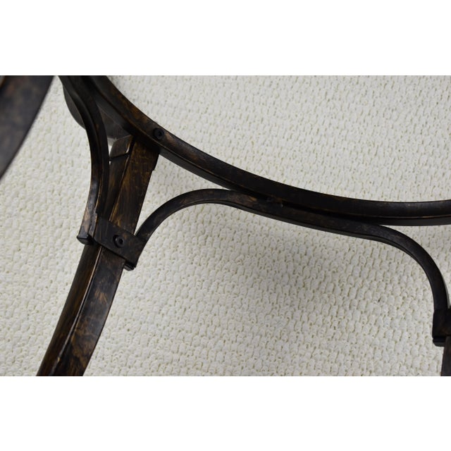 Round Metal & Glass Top Entry Table Chairish