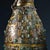 Antique Chinese Bronze Vase With Gold & Silver Inlay, Gemstones & Chain Handle For Sale - Image 10 of 10