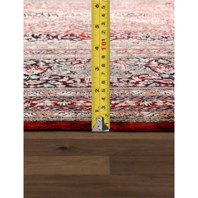 2020s Pasargad Home Azerbaijan Red Silk Area Rug- 9' 3" X 12' 1" For Sale - Image 5 of 6