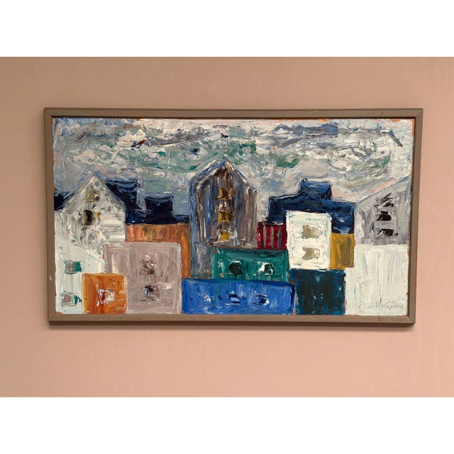 Kai Nielsen, Houses, 1960s, Oil on Panel For Sale - Image 7 of 18
