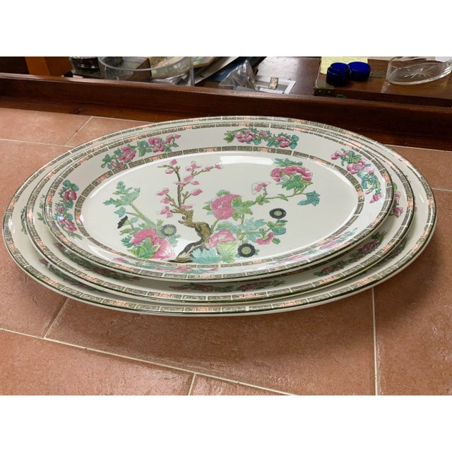 Early 20th Century Early 20th Century John Maddock and Sons Chinoiserie Platters- Set of 3 For Sale - Image 5 of 13