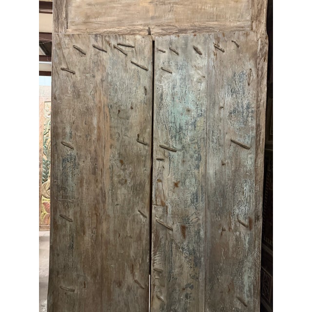 Antique Doors Mid Century Teak Exterior Door With Frame 94.5x45.5 For Sale - Image 12 of 12