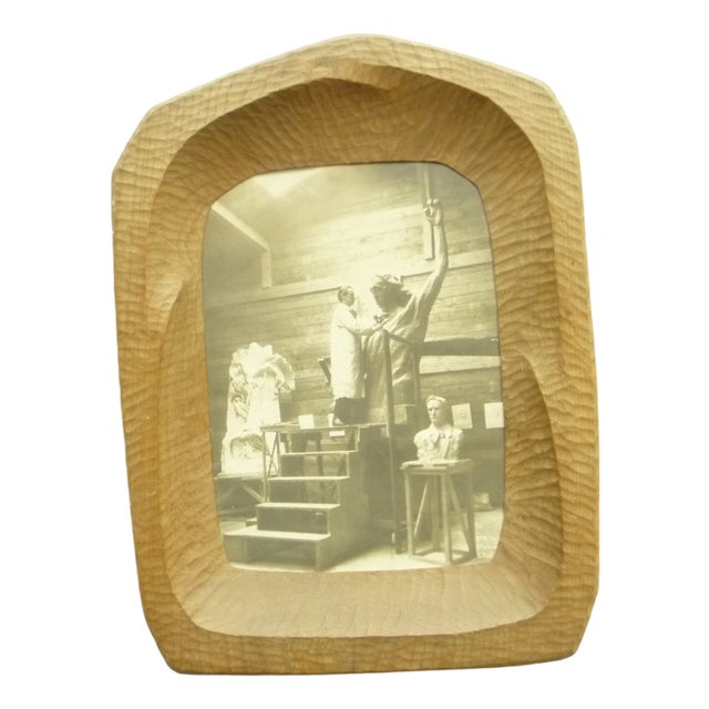 Anthroposophical Limewood Picture Frame by Fritz Schuy, 1920s For Sale