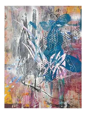Mark Millene outstanding Oil on Canvas Abstract Painting by Bulgarian Artist Mark Millene