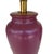 Vintage Sang De Boeuf Oxblood Glazed Ceramic and Brass Table Lamps With Shades - a Pair For Sale - Image 9 of 10