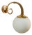Brass Wall Light with Glass Sphere For Sale