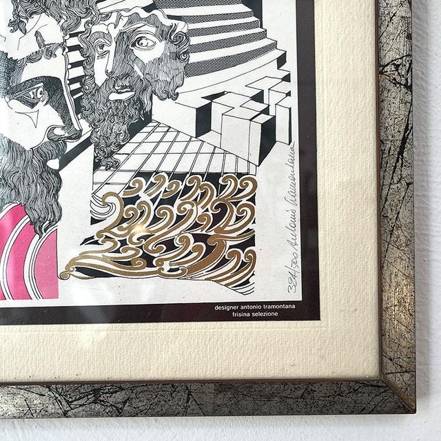 Antonio Tramontana, Compositions, Serigraphs, 1980s, Framed, Set of 4 For Sale - Image 17 of 18