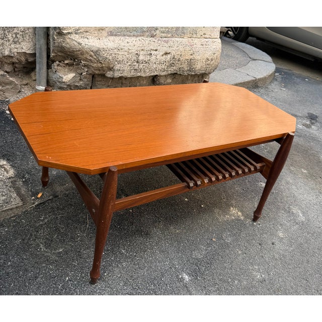 Wood Vintage Coffee Table, 1960s For Sale - Image 7 of 8