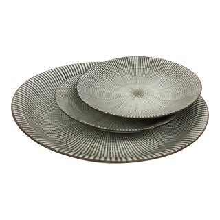 Tea for Two Japan Arts and Crafts Porcelain Dishes - Set of 3 For Sale