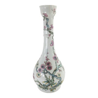 20th Century Japanese Kutani Chinoiserie Style Prunus Vase or Lamp Base For Sale