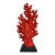 Large Faux Red Coral Sculpture on Black Base — Coastal Luxe Accent for Modern or Classic Interiors For Sale