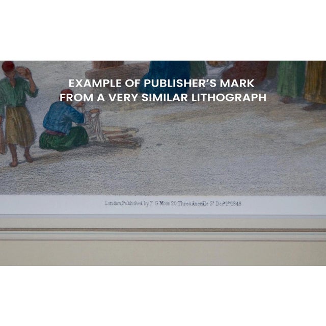 English David Roberts – “Bazaar of the Coppersmiths, Cairo” – Standard Edition Lithograph, 1848 For Sale - Image 3 of 9