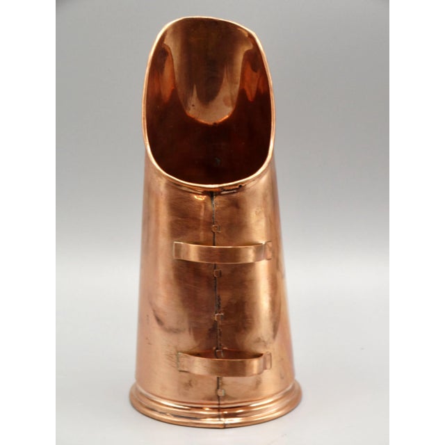 Miniature English Novelty Copper Coal Scuttle Vase 9.25" Height For Sale - Image 4 of 7