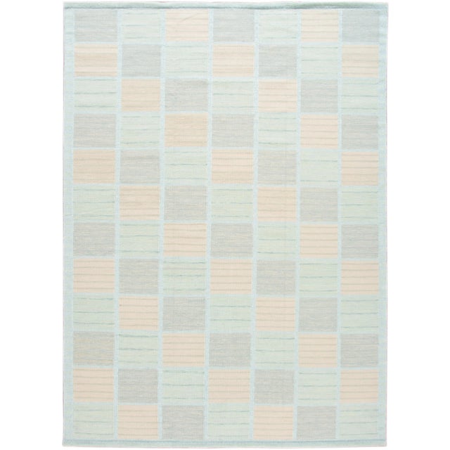 21st Century Pastel Modern Swedish Style Rug For Sale - Image 13 of 13