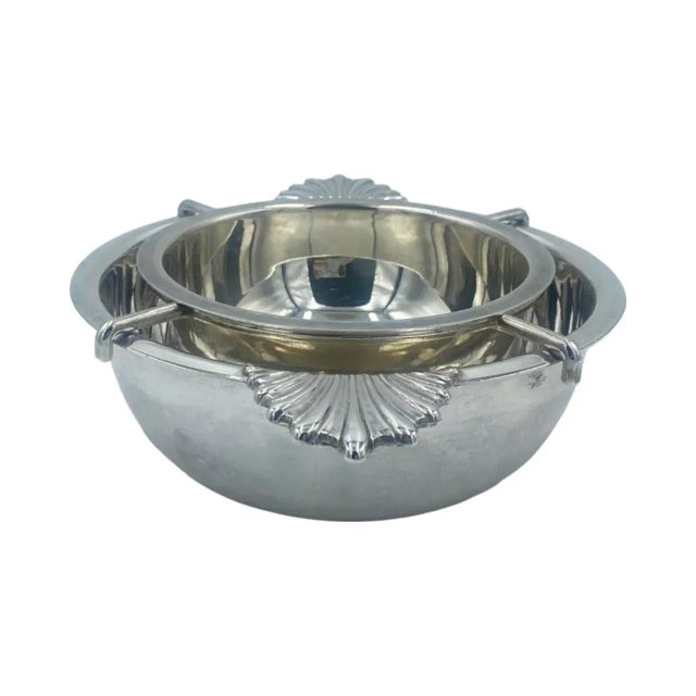 Vintage the 21 Club Nyc Restaurant Silverplate Caviar Bowl New York For Sale In Washington DC - Image 6 of 13
