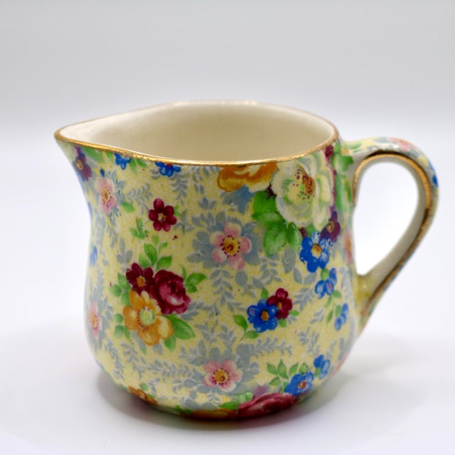Lord Nelson 1940s English Chintz Cream Jug - Lord Nelson Ware "Rose Time" For Sale - Image 4 of 9