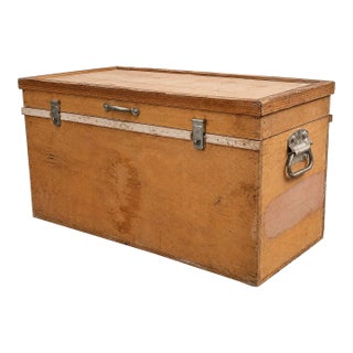 Vintage Industrial Birch Plywood Tool Chest For Sale