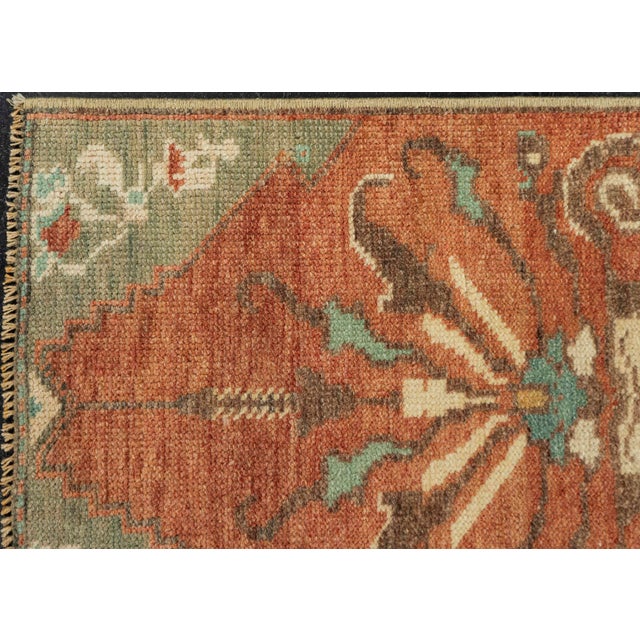 Early 21st Century Turkish Mini Rug Oriental Hand Knotted Vintage Rug 1'3" x 3' #21238 For Sale - Image 5 of 8