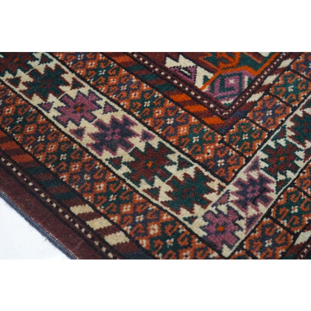 Brown Late 18th Century Antique Turkmen Rug 4'4'' x 6'2'' For Sale - Image 8 of 11